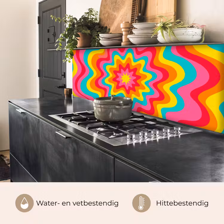 Keuken achterwand - Patroon - Golvend - Kleurrijk — 5