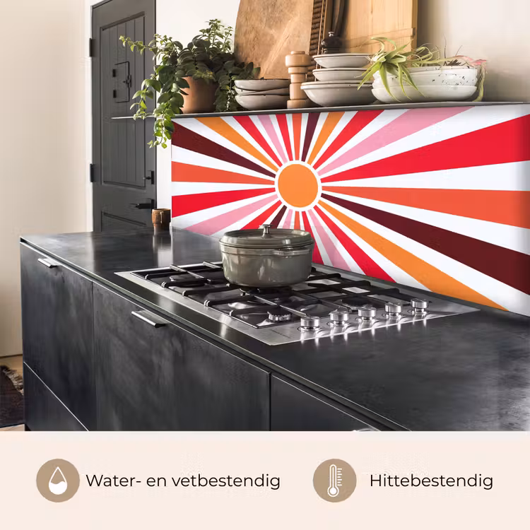Keuken achterwand - Zon - Stralen - Abstract - Kleurrijk — 5