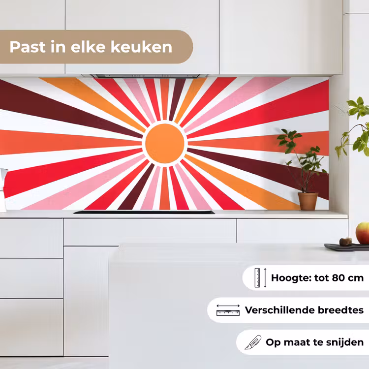 Keuken achterwand - Zon - Stralen - Abstract - Kleurrijk — 7