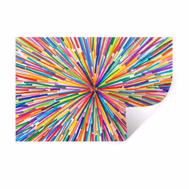 Muursticker - Lijnen - Kleurrijk - Abstract — 1