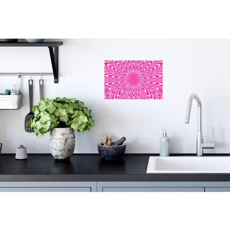 Muursticker - Patroon - Optisch - Roze — 2