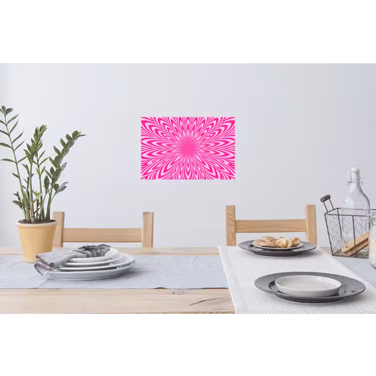 Muursticker - Patroon - Optisch - Roze — 3