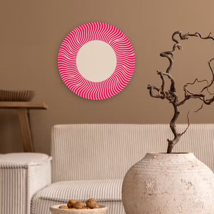 Muurcirkel - Abstract - Patroon - Roze — 2