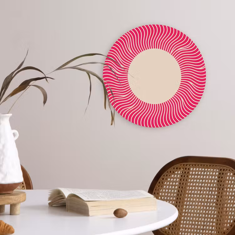 Muurcirkel - Abstract - Patroon - Roze — 4