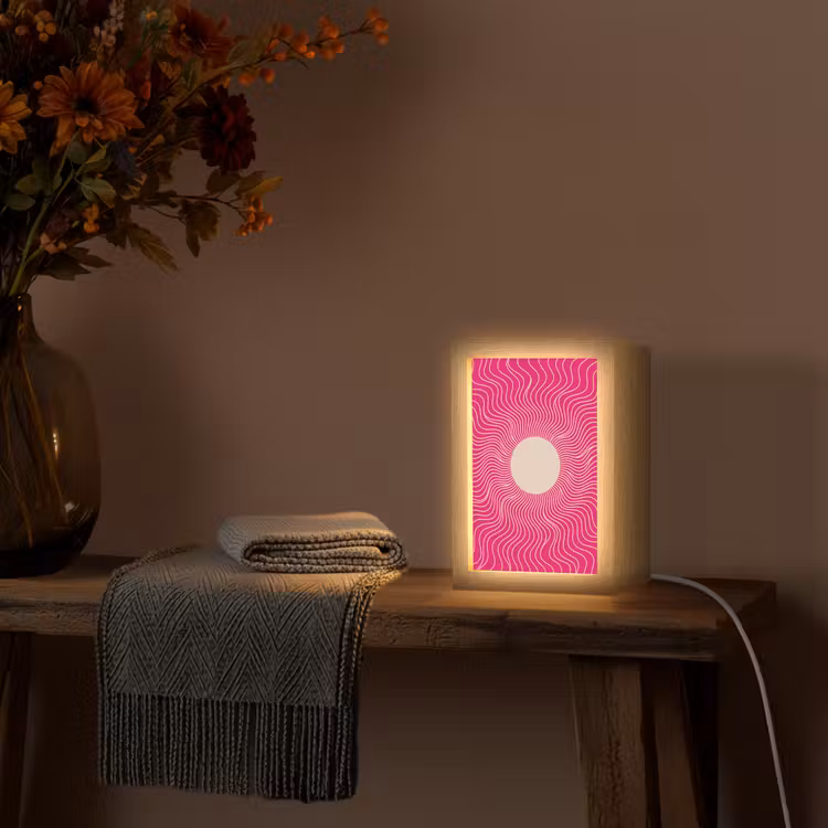 Gepersonaliseerd Lightbox - Abstract - Patroon - Roze — 3