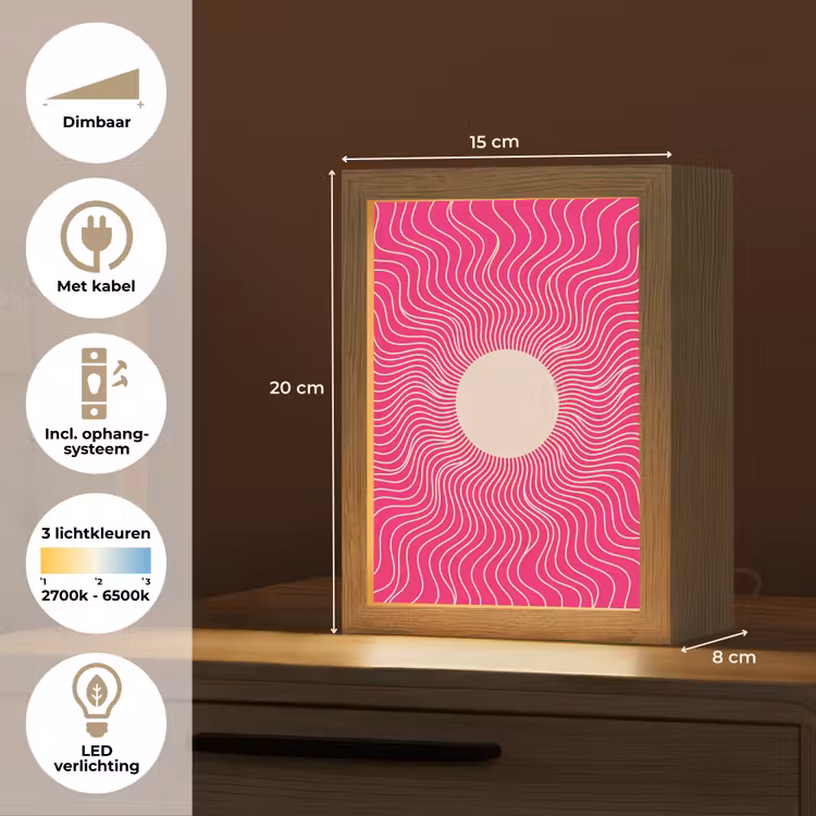 Gepersonaliseerd Lightbox - Abstract - Patroon - Roze — 7