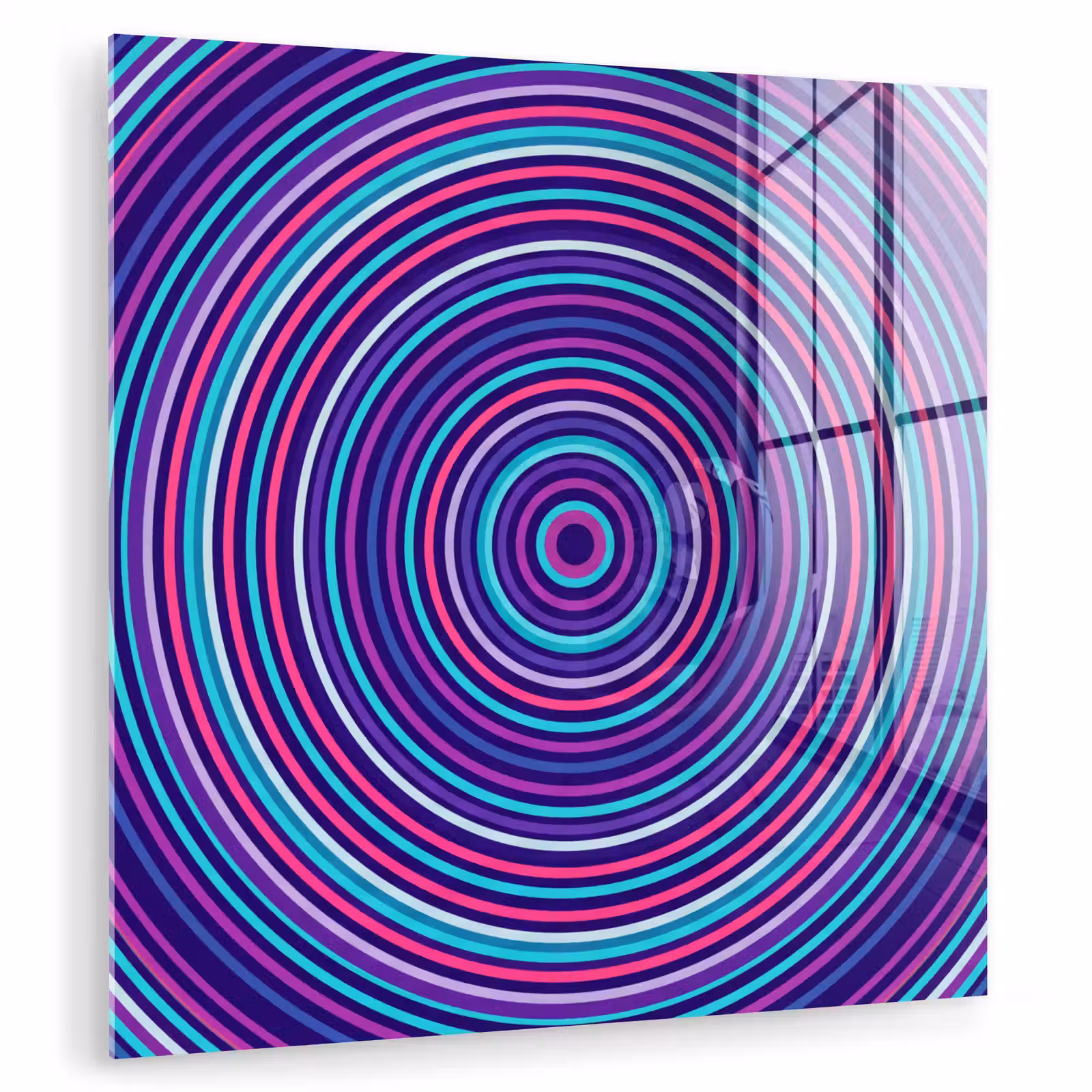 Glas schilderij - Abstract - Cirkels - Kleurrijk — 1
