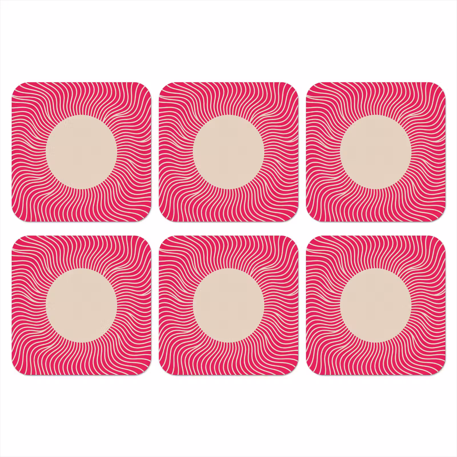 Onderzetter - Abstract - Patroon - Roze — 1
