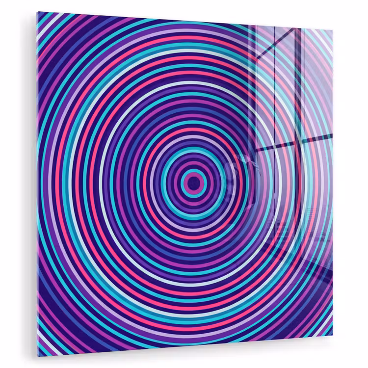 Glas schilderij - Abstract - Cirkels - Kleurrijk — 1