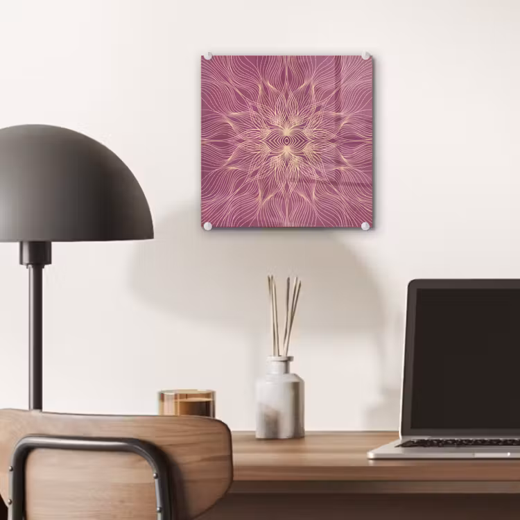 Glas schilderij - Lijnen - Patroon - Abstract — 7