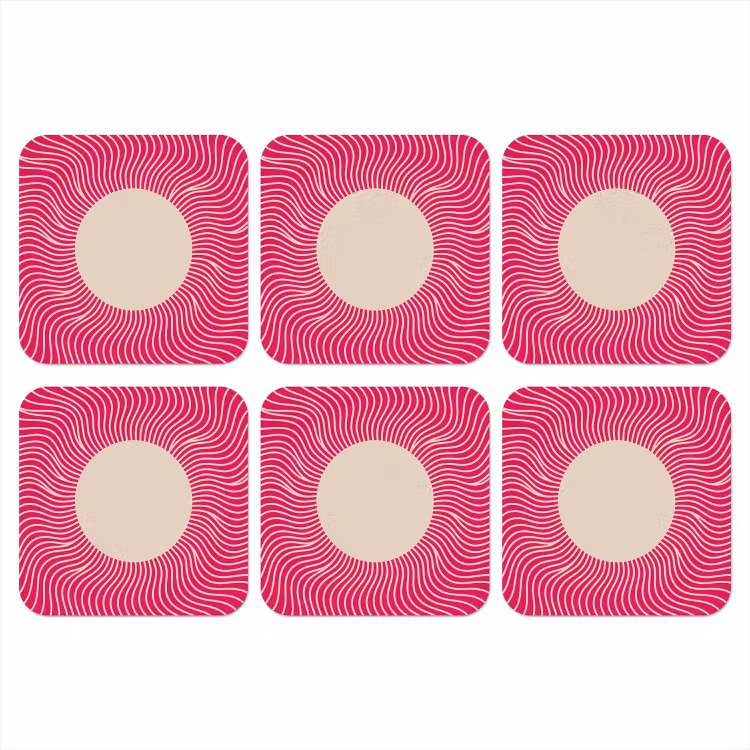 Onderzetter - Abstract - Patroon - Roze — 1