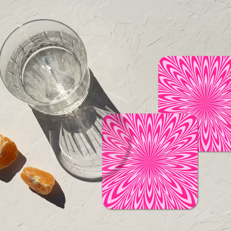 Onderzetter - Patroon - Optisch - Roze — 2