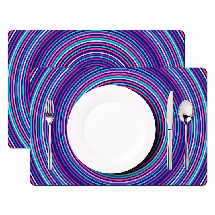Placemat - 6 stuks - Abstract - Cirkels - Kleurrijk — 2
