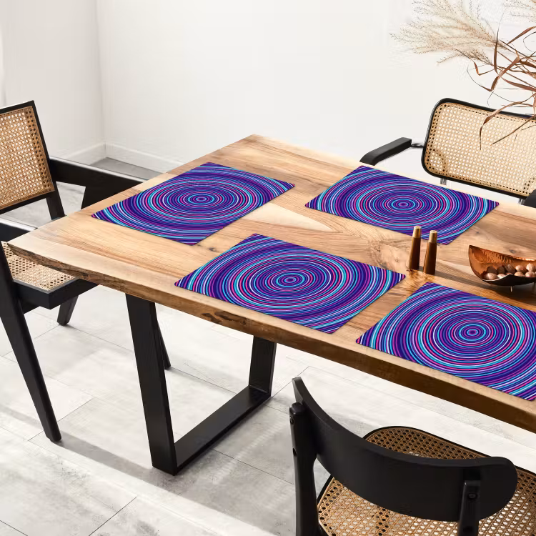Placemat - 6 stuks - Abstract - Cirkels - Kleurrijk — 5