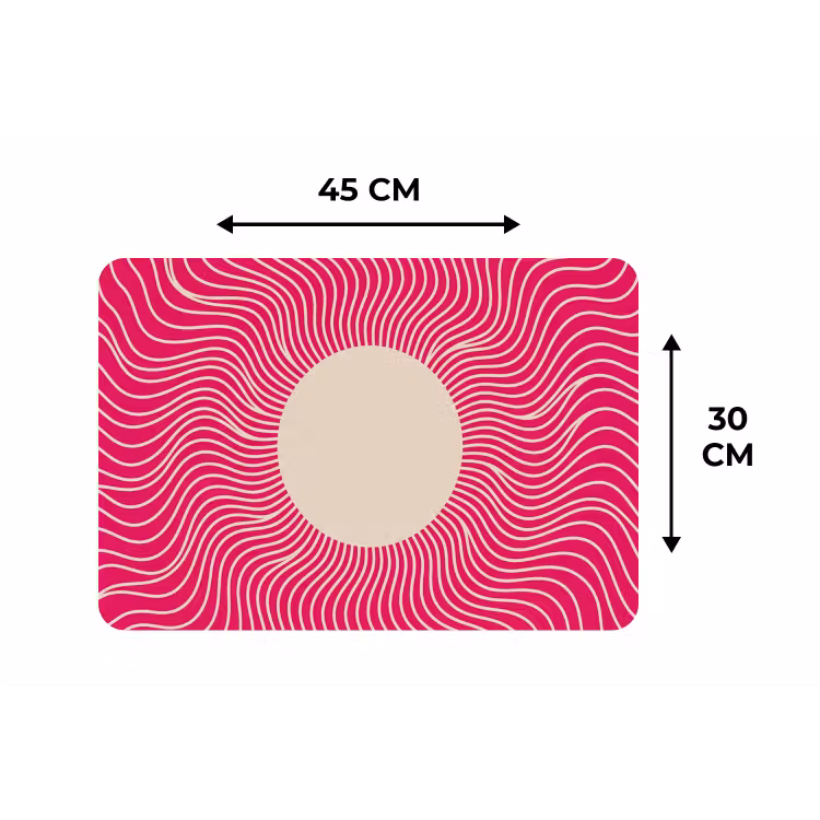 Placemat - 6 stuks - Abstract - Patroon - Roze — 3