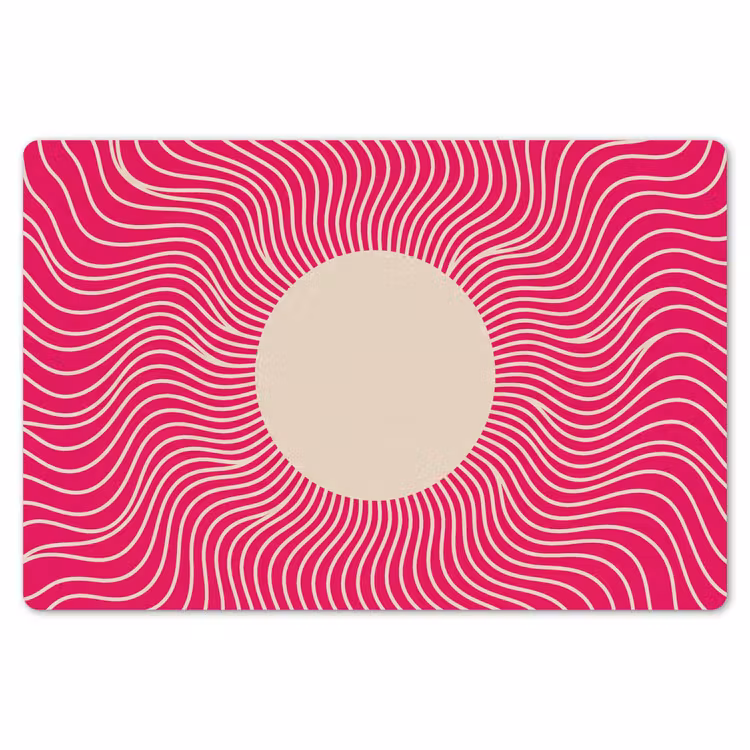 Placemat - 6 stuks - Abstract - Patroon - Roze — 7