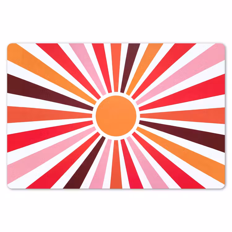 Placemat - 6 stuks - Zon - Stralen - Abstract - Kleurrijk — 7