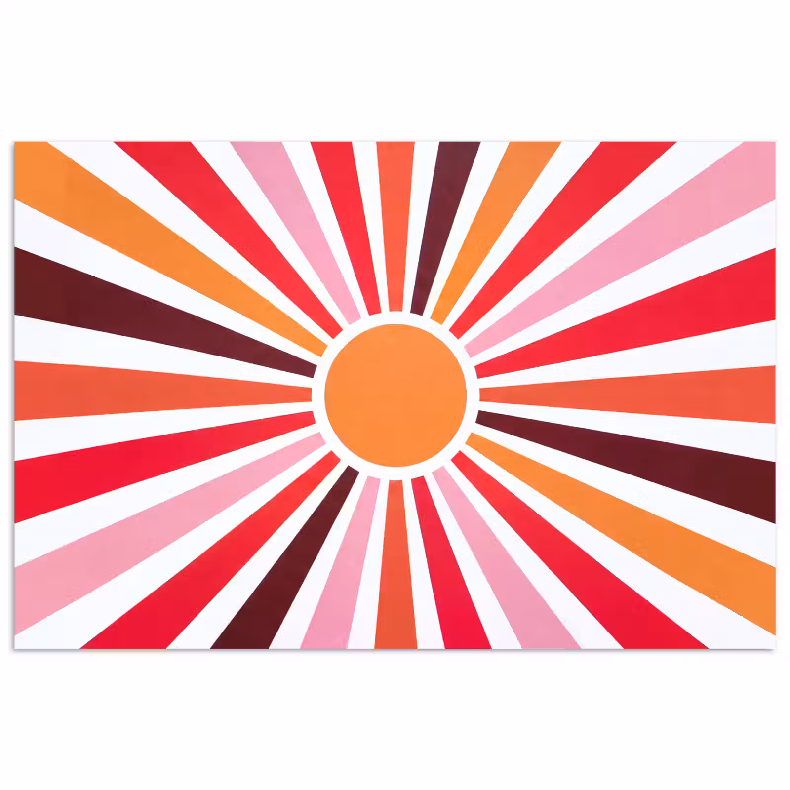 Poster - Zon - Stralen - Abstract - Kleurrijk — 1