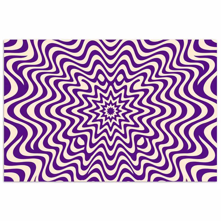 Poster - Abstract - Golven - Optisch - Modern - Paars — 1