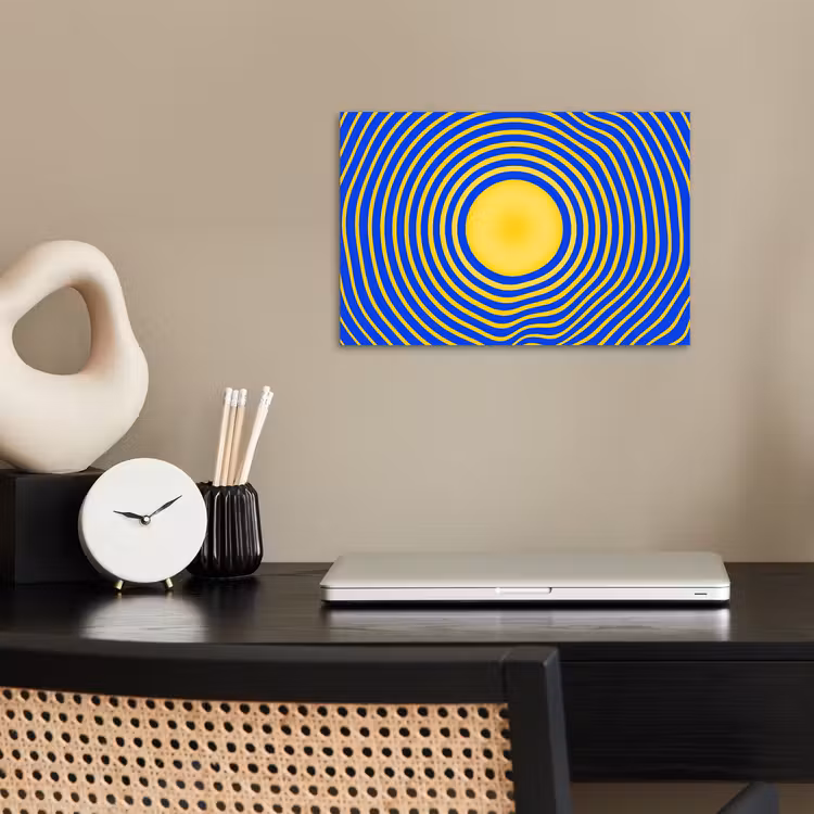 Poster - Abstract patroon - Blauw — 2