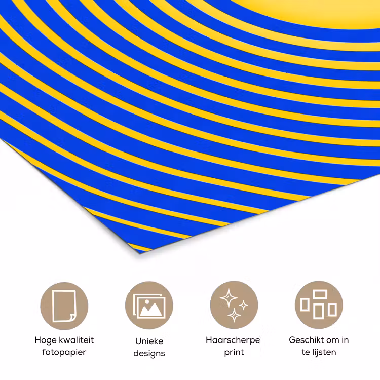 Poster - Abstract patroon - Blauw — 5
