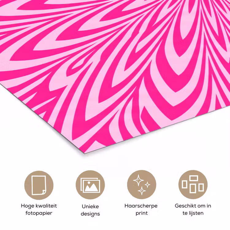 Poster - Patroon - Optisch - Roze — 5