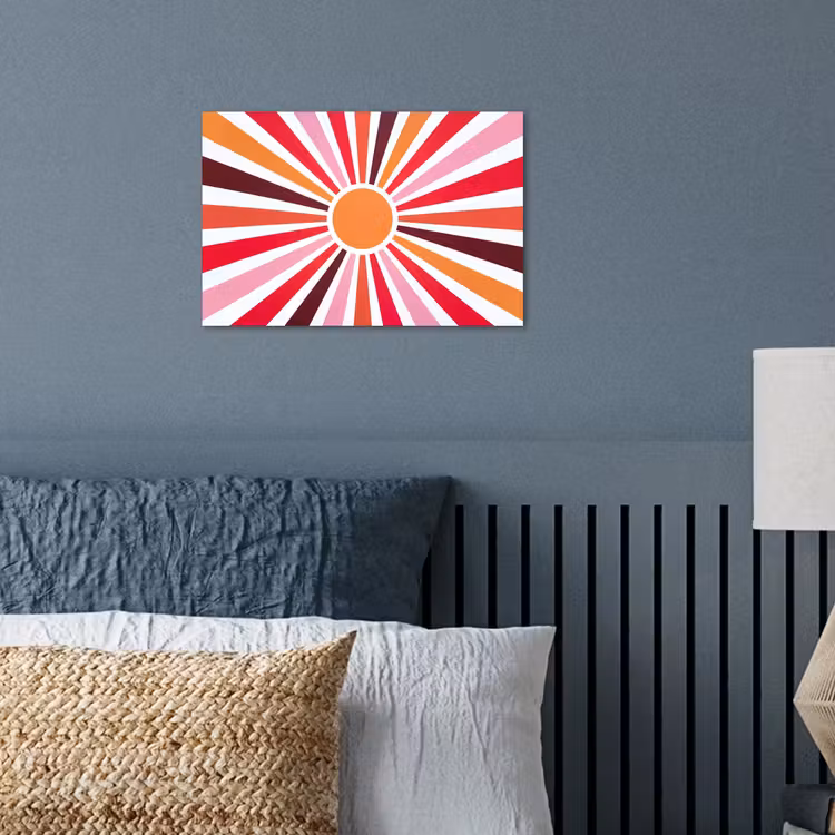 Poster - Zon - Stralen - Abstract - Kleurrijk — 3