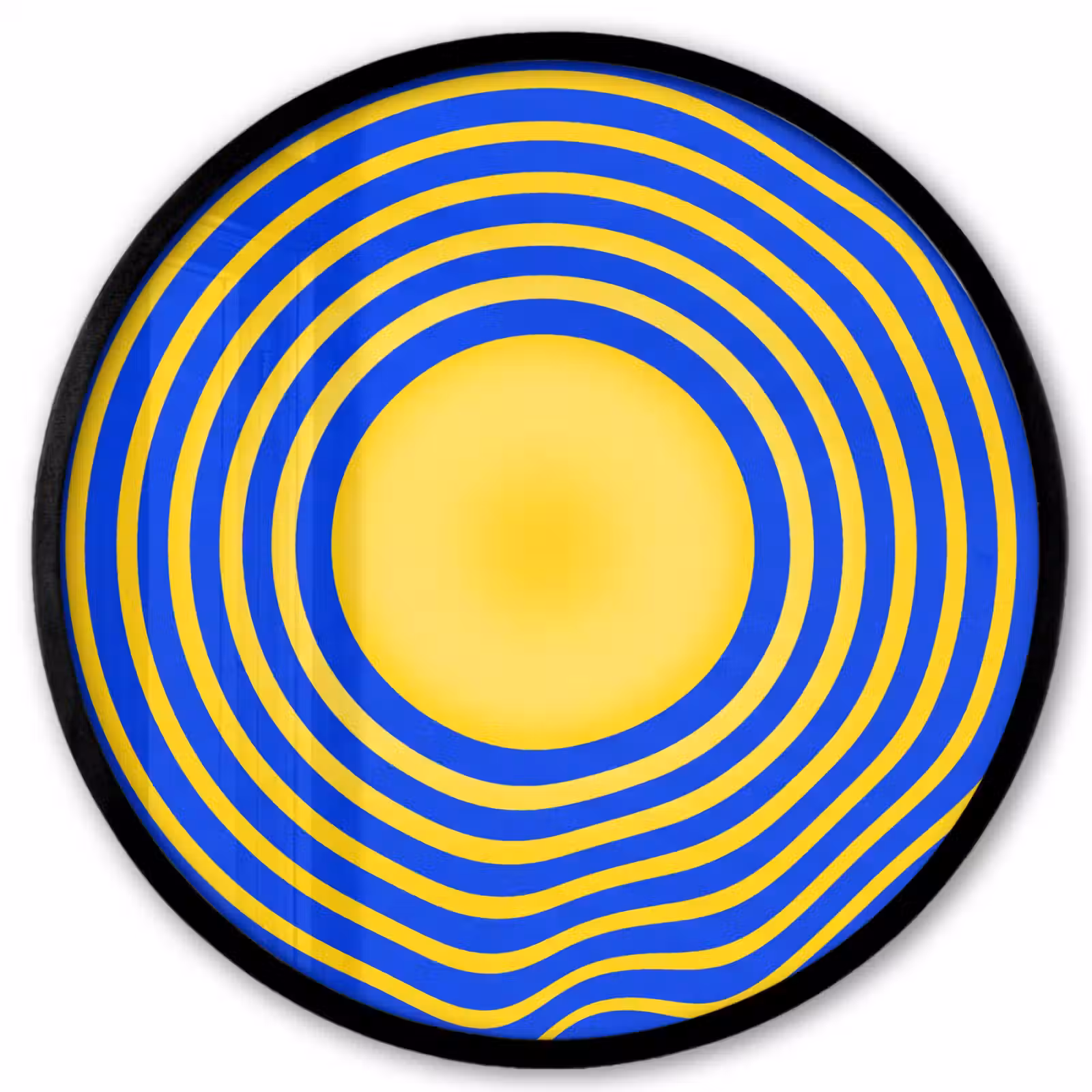 Ronde fotolijst - Abstract patroon - Blauw — 1