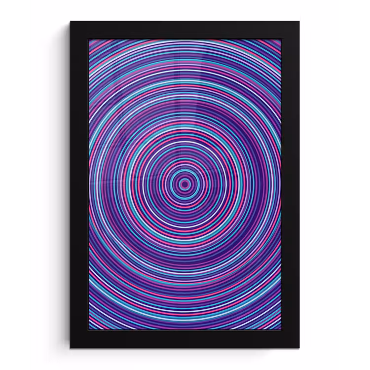 Poster met lijst - Abstract - Cirkels - Kleurrijk — 1