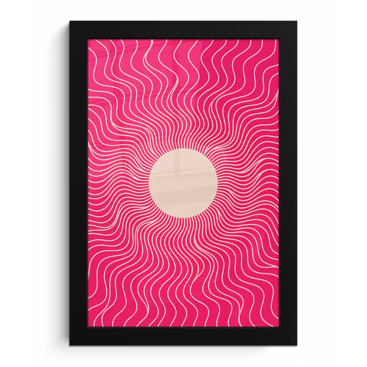 Poster met lijst - Abstract - Patroon - Roze — 1