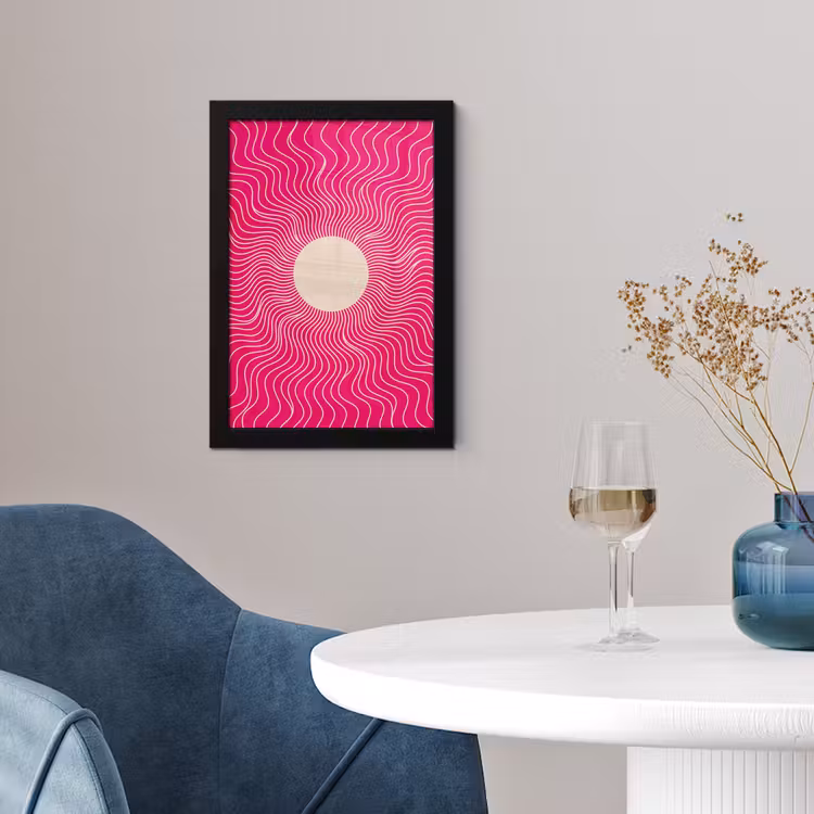 Poster met lijst - Abstract - Patroon - Roze — 2