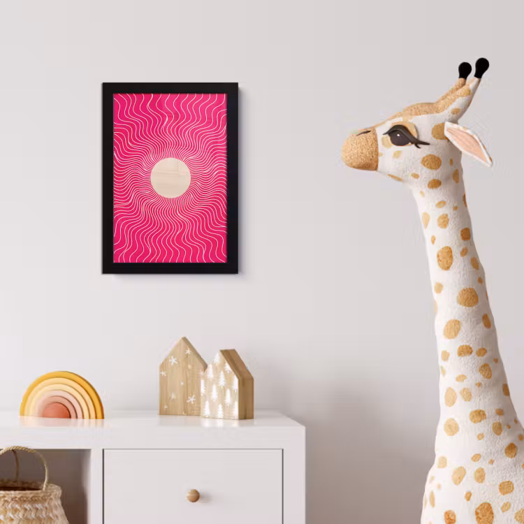 Poster met lijst - Abstract - Patroon - Roze — 5