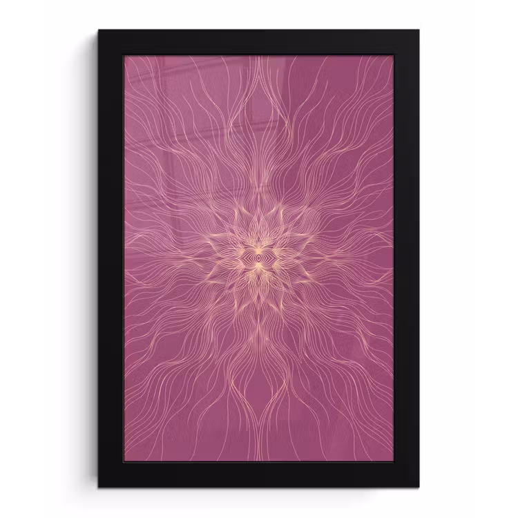 Poster met lijst - Lijnen - Patroon - Abstract — 1