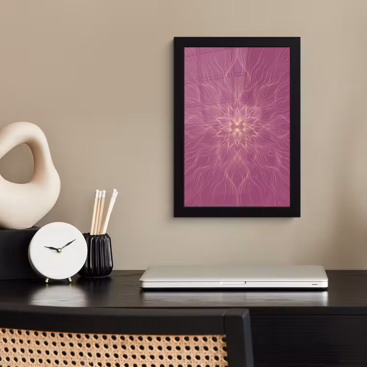 Poster met lijst - Lijnen - Patroon - Abstract — 3