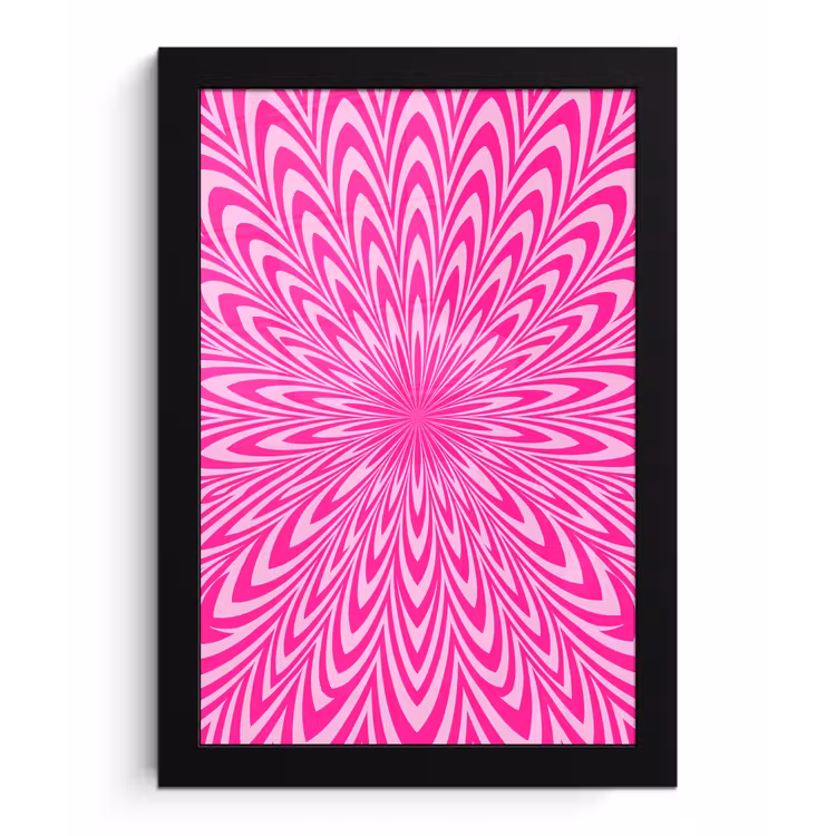 Poster met lijst - Patroon - Optisch - Roze — 1