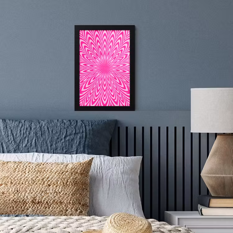 Poster met lijst - Patroon - Optisch - Roze — 4