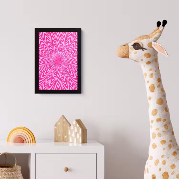 Poster met lijst - Patroon - Optisch - Roze — 5