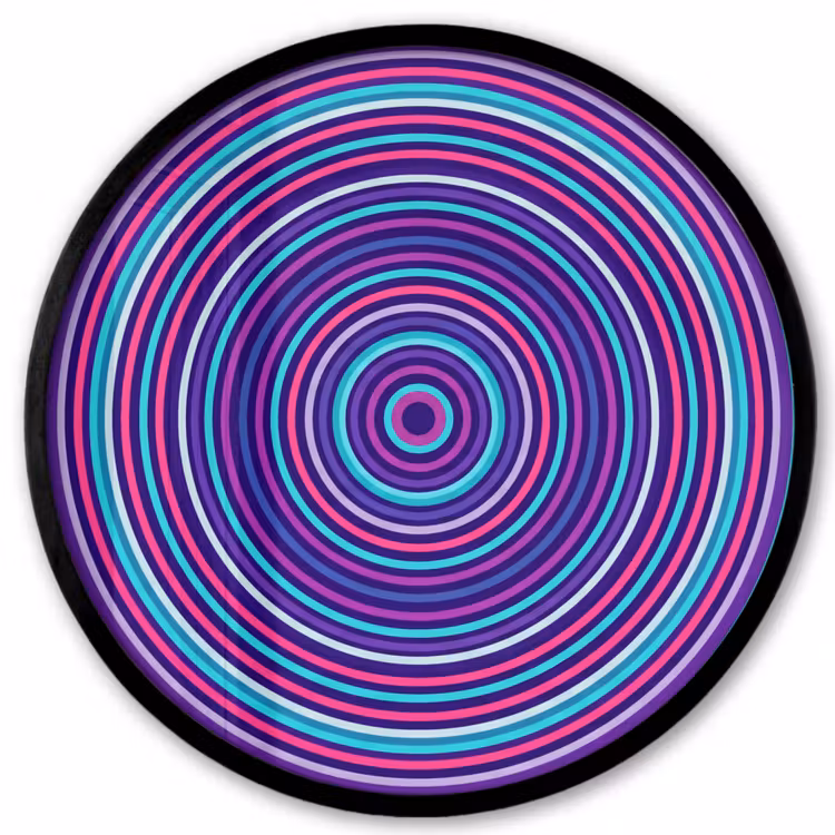Ronde fotolijst - Abstract - Cirkels - Kleurrijk — 1
