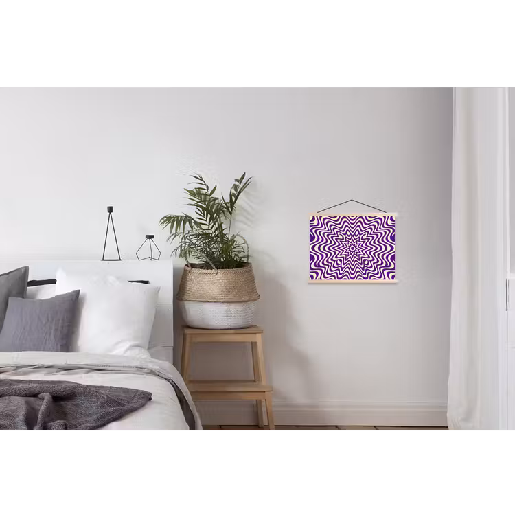 Schoolplaat - Abstract - Golven - Optisch - Modern - Paars — 2