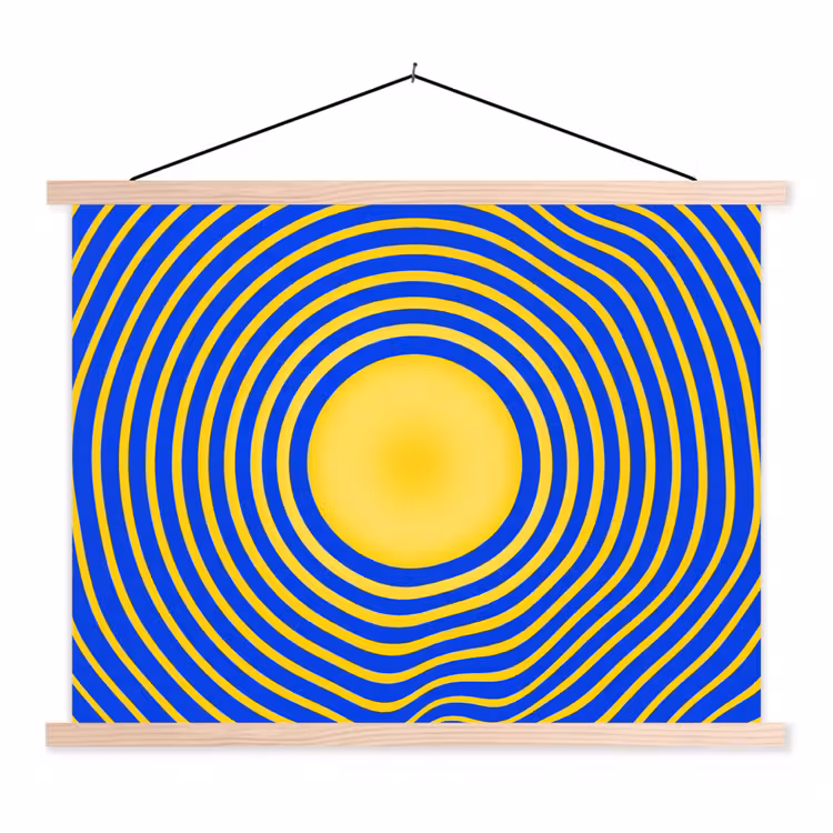 Schoolplaat - Abstract patroon - Blauw — 1