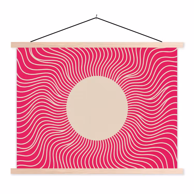 Schoolplaat - Abstract - Patroon - Roze — 1