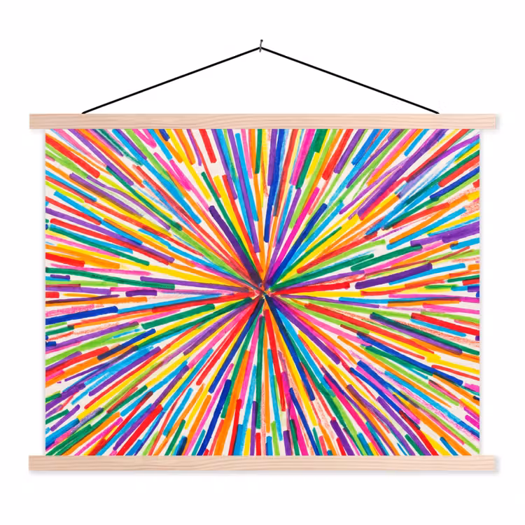 Schoolplaat - Lijnen - Kleurrijk - Abstract — 1