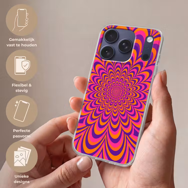 Telefoonhoesje - Patroon - Optisch - Kleurrijk — 4