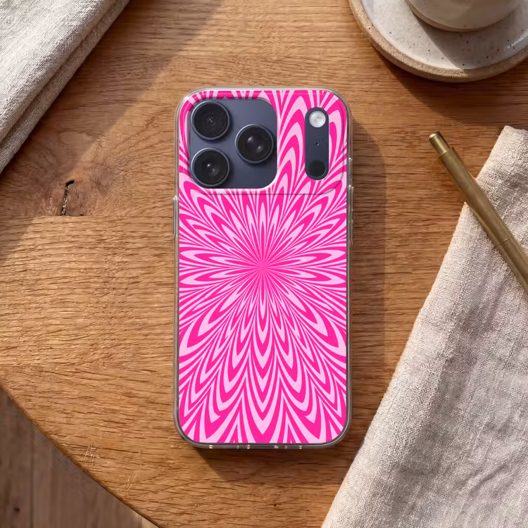 Telefoonhoesje - Patroon - Optisch - Roze — 2