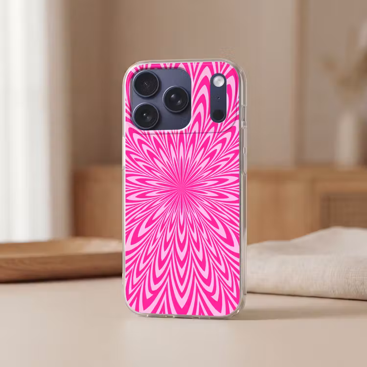 Telefoonhoesje - Patroon - Optisch - Roze — 3