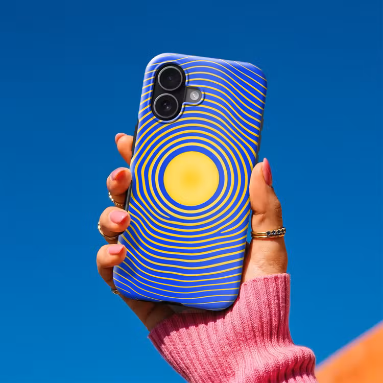 Telefoonhoesje Toughcase - Abstract patroon - Blauw — 2