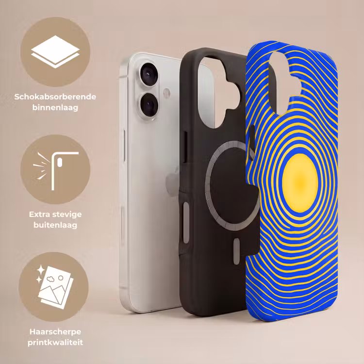 Telefoonhoesje Toughcase - Abstract patroon - Blauw — 3