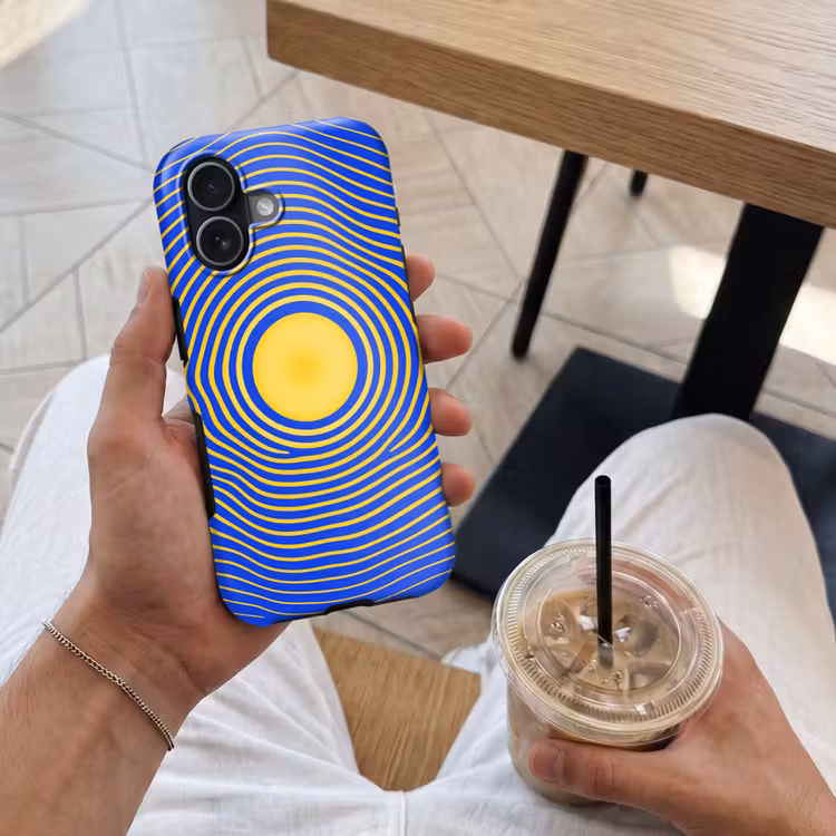 Telefoonhoesje Toughcase - Abstract patroon - Blauw — 4