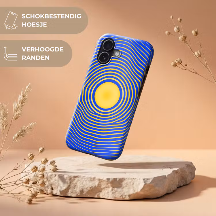 Telefoonhoesje Toughcase - Abstract patroon - Blauw — 5