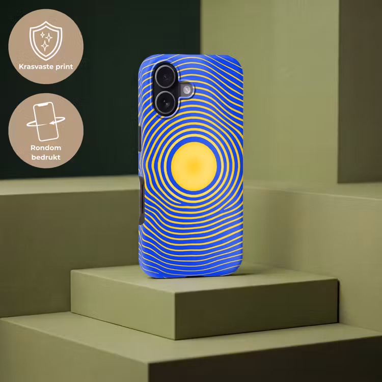 Telefoonhoesje Toughcase - Abstract patroon - Blauw — 7
